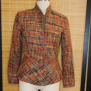 Coldwater creek woven business jacket, Size 4, multicolored